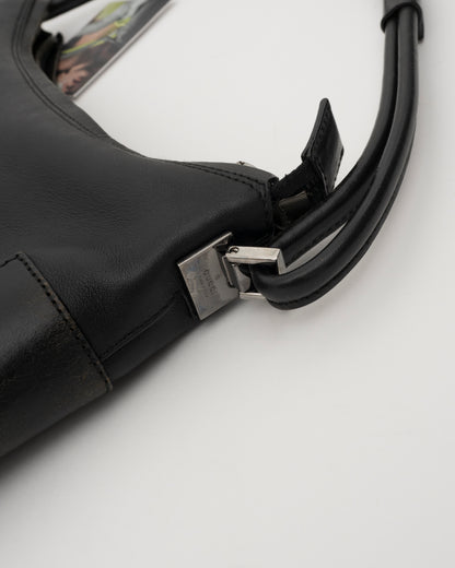 90s GUCCI Tom Ford Era Black Leather Hobo Bag