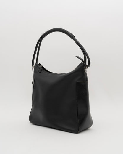 90s GUCCI Tom Ford Era Black Leather Hobo Bag