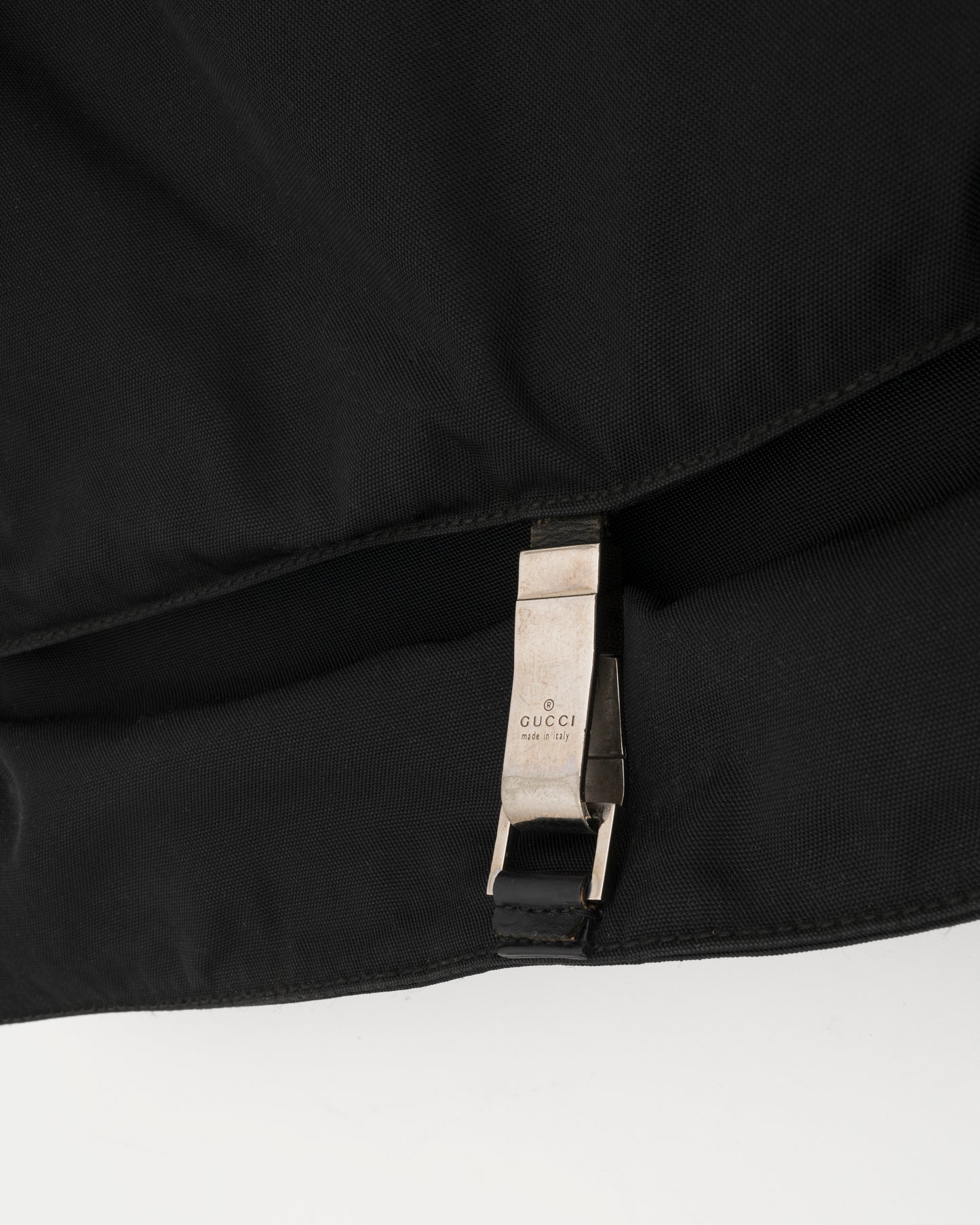 90s GUCCI Black Nylon Messenger Bag