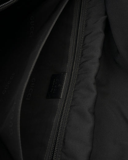 90s GUCCI Black Nylon Messenger Bag