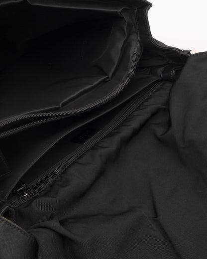 90s GUCCI Black Nylon Messenger Bag