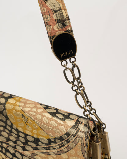 2000s EMILIO PUCCI Christian Lacroix Era Metallic Brocade Bag