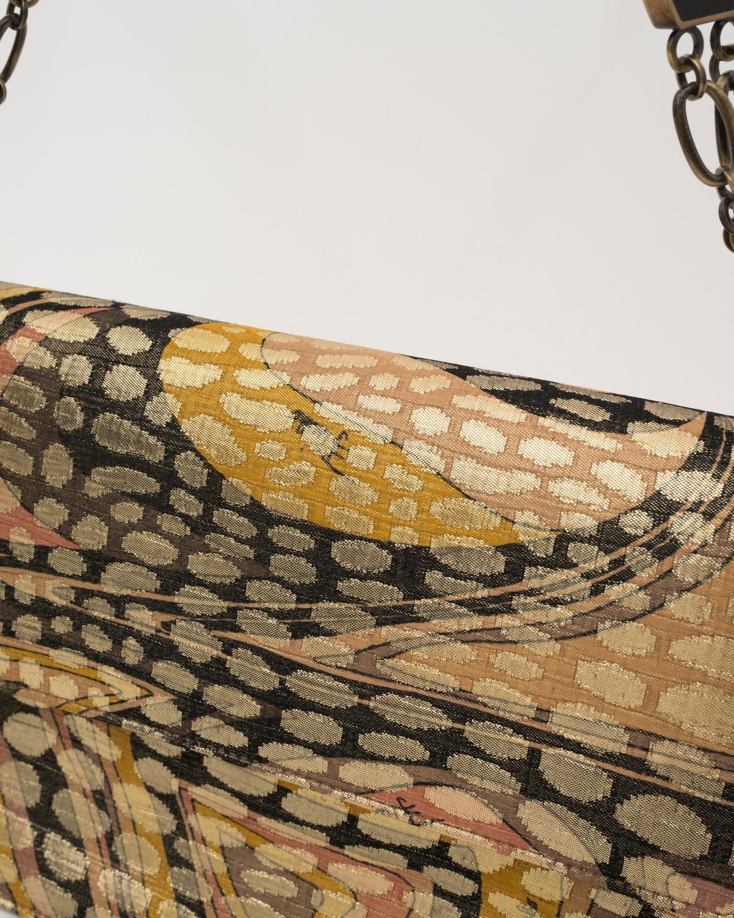2000s EMILIO PUCCI Christian Lacroix Era Metallic Brocade Bag