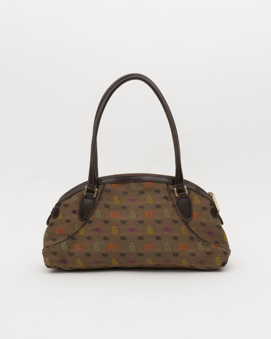 90s ETRO Paisley Monogram Jacquard Bag