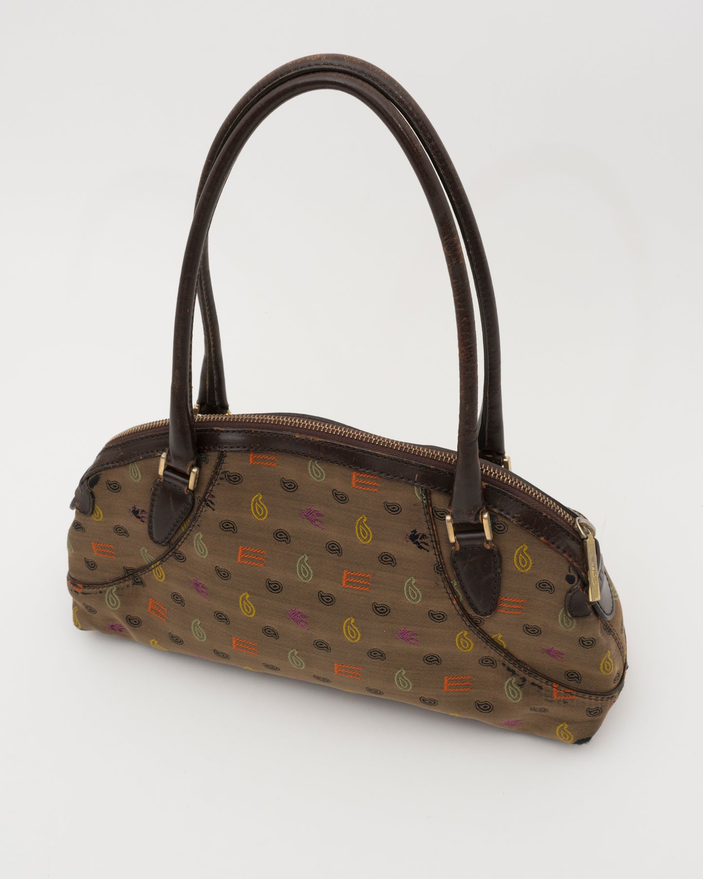 90s ETRO Paisley Monogram Jacquard Bag