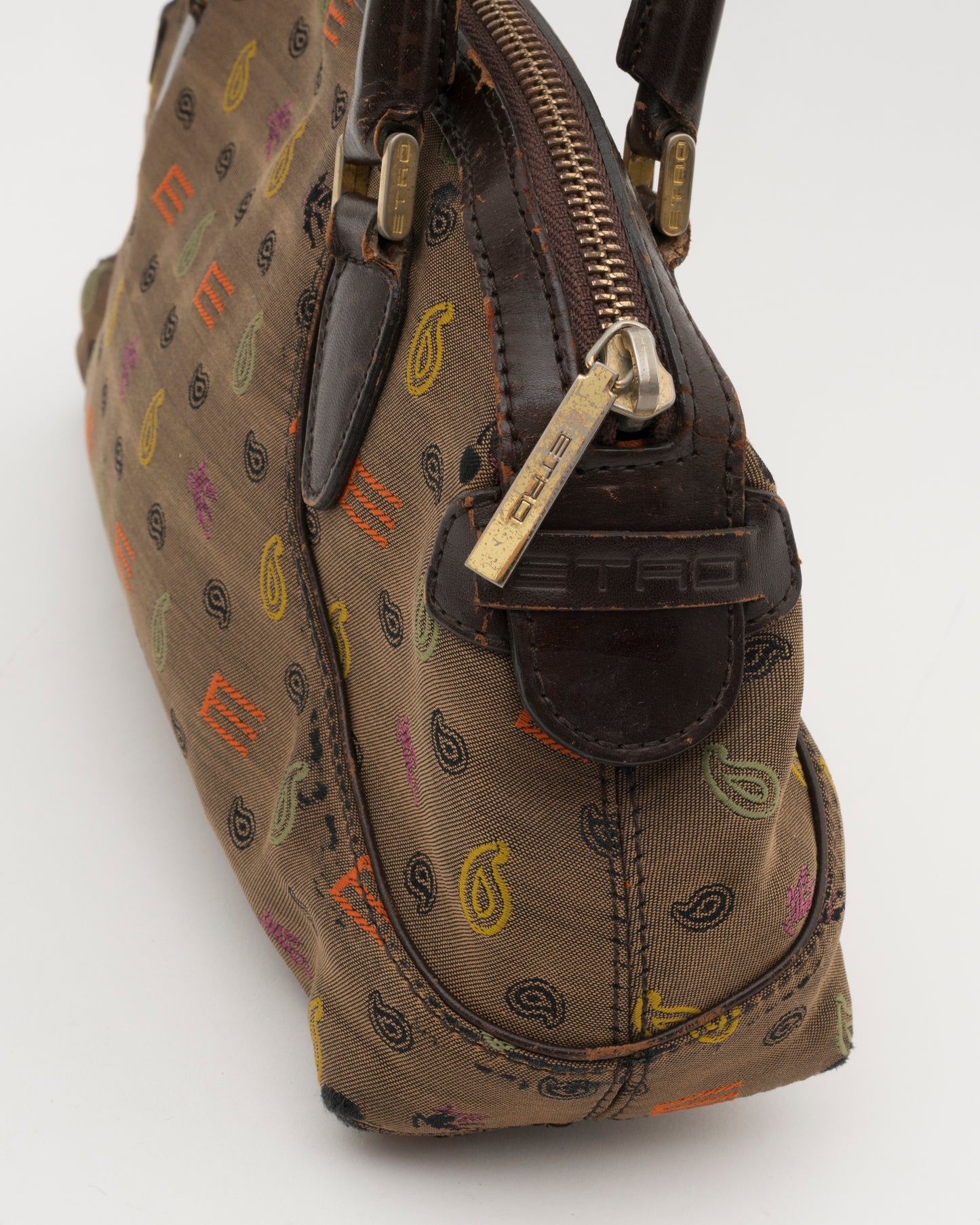 90s ETRO Paisley Monogram Jacquard Bag