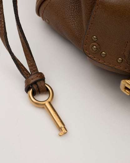 2000s CHLOE Brown Leather Paddington w/Padlock & Key