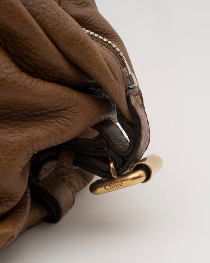 2000s CHLOE Brown Leather Paddington w/Padlock & Key