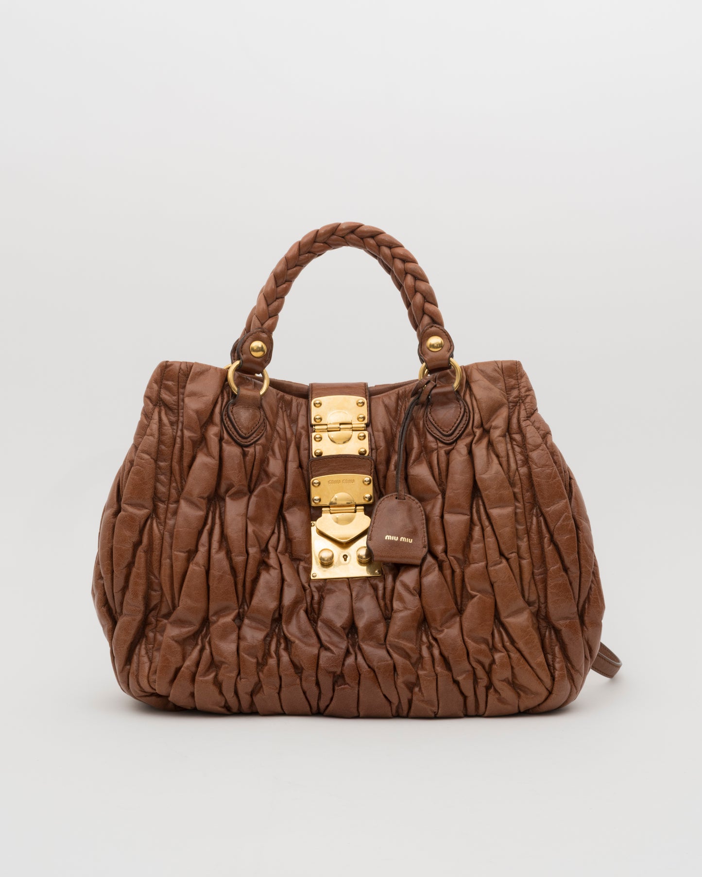 2000s MIU MIU Cognac Medium Matelasse Bag
