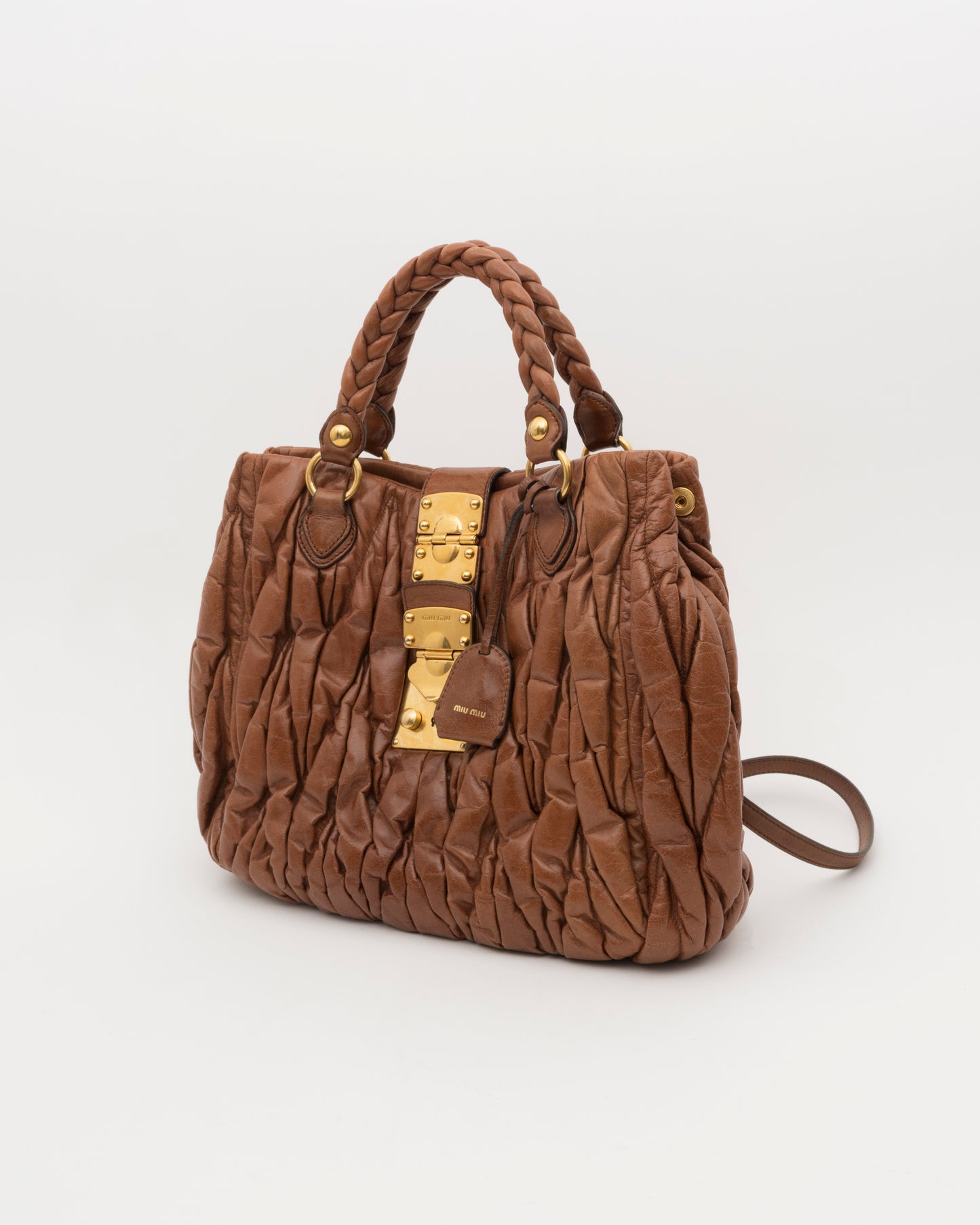 2000s MIU MIU Cognac Medium Matelasse Bag