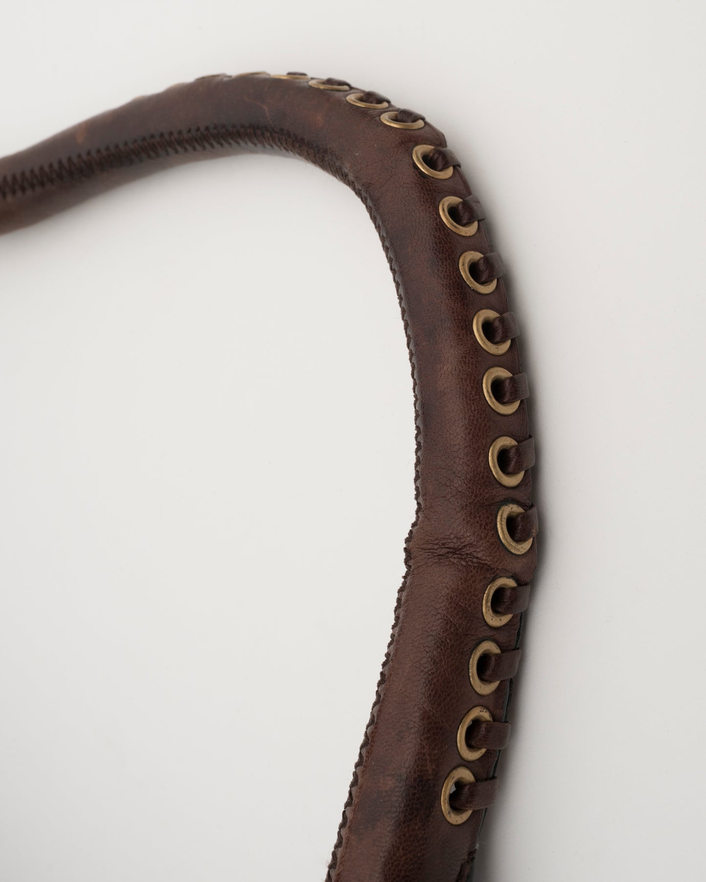 2000s MIU MIU Studded Brown Quilted Leather Bag