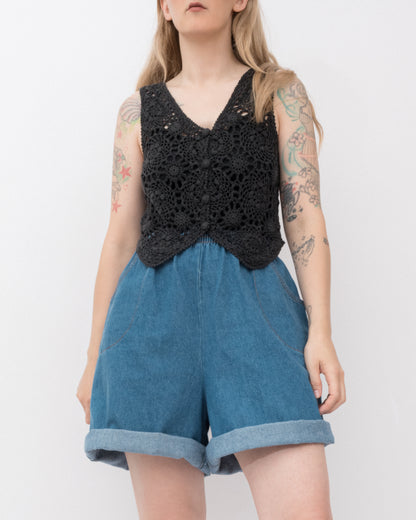 Vintage Crochet Lace Vest (S/M)