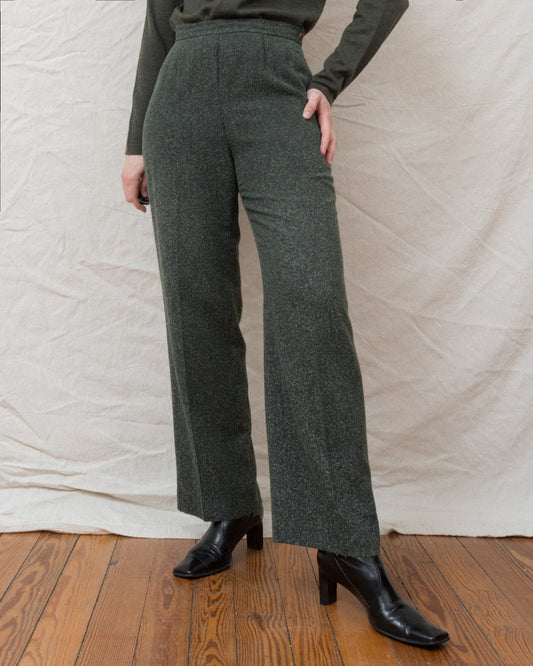 Vintage Olive Tweed Pants (M/L)