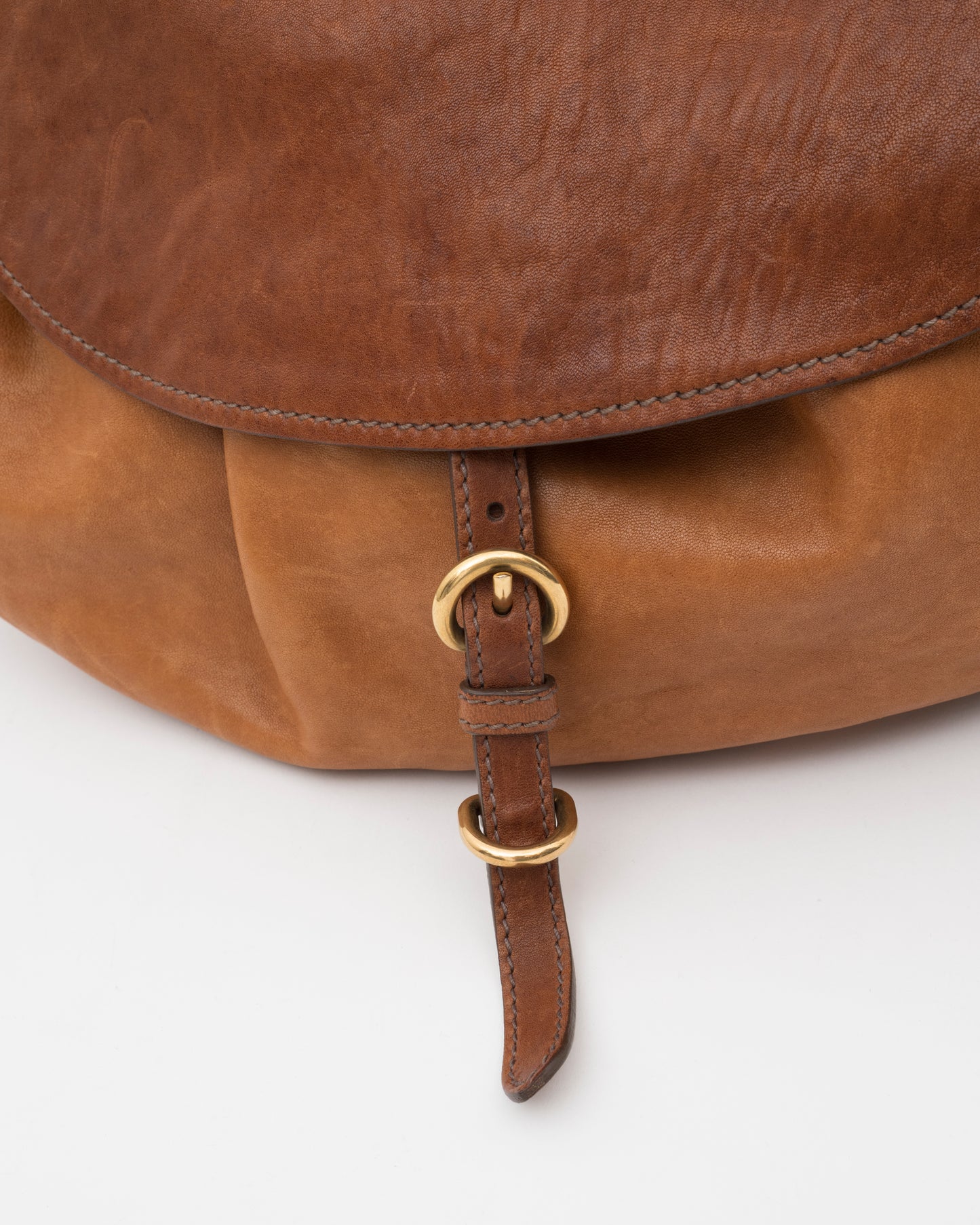 2000s MIU MIU Two Tone Tan & Brown Hobo Bag