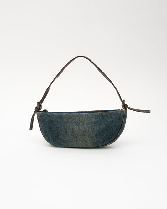 VTG FENDI Petite Denim Baguette Bag