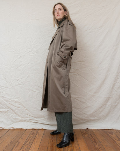 Vintage Taupe Trench Coat (S-L)