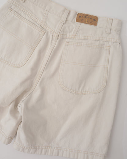 Vintage Cream Denim Shorts (M/L)