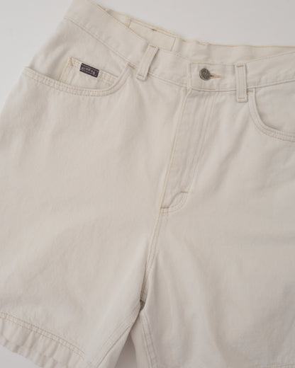 Vintage Cream Denim Shorts (M/L)