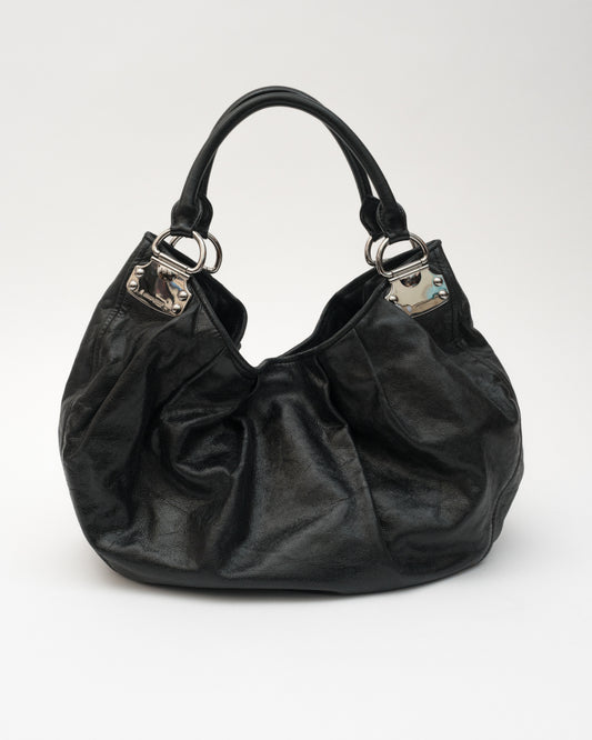 MIU MIU Black Vitello Hobo Bag