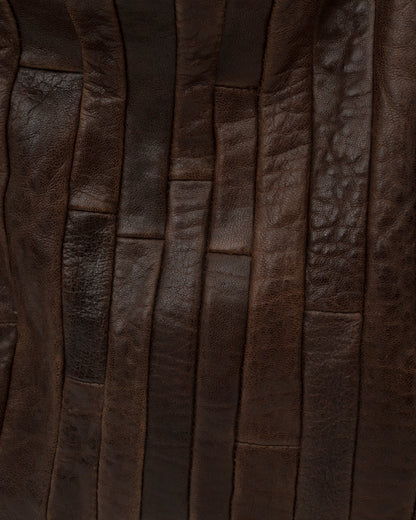 2000s MIU MIU Chocolate Patchwork Leather Bag