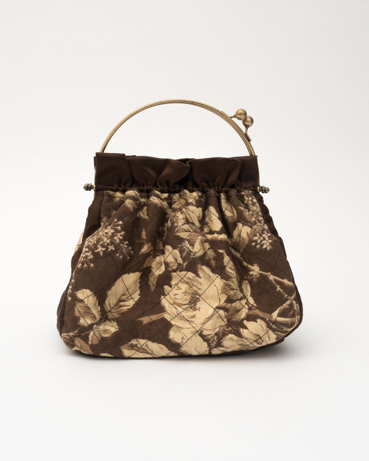 VTG Brown Floral Fabric Bag