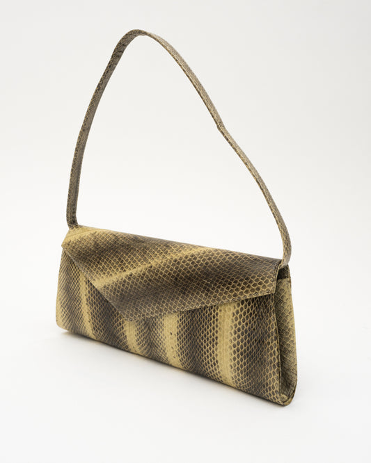 VTG AZIROO Snakeskin Baguette Bag