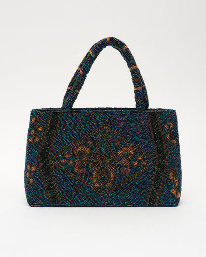 VTG Blue Beaded Purse