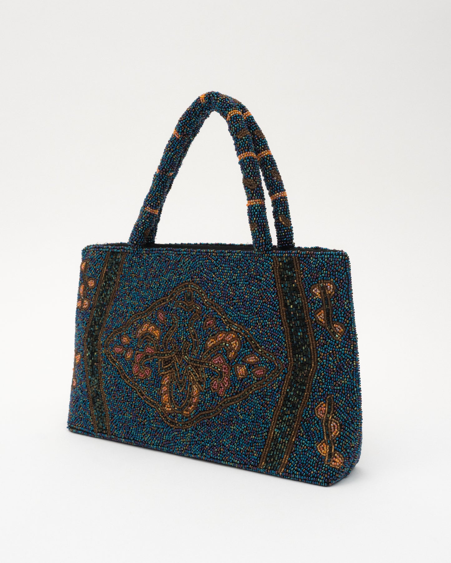 VTG Blue Beaded Purse