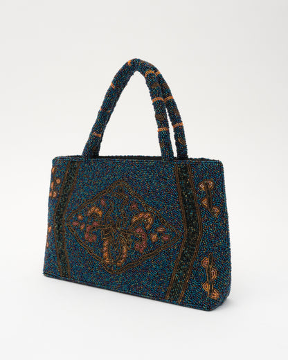 VTG Blue Beaded Purse