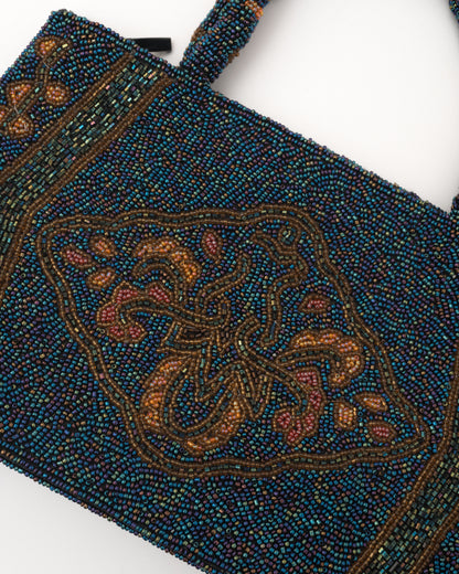 VTG Blue Beaded Purse