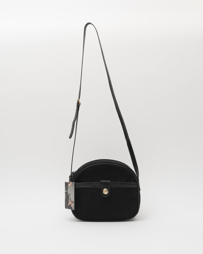 90s CELINE C Macadam Black Crossbody Bag