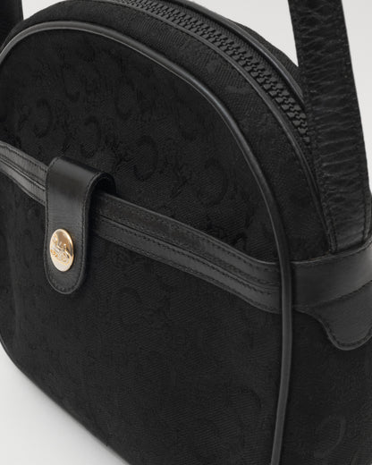 90s CELINE C Macadam Black Crossbody Bag