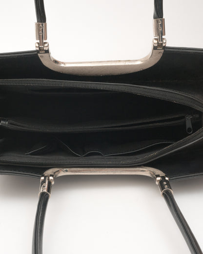 cato black leather backpack purse VTG CATO Black Vegan Leather Purse