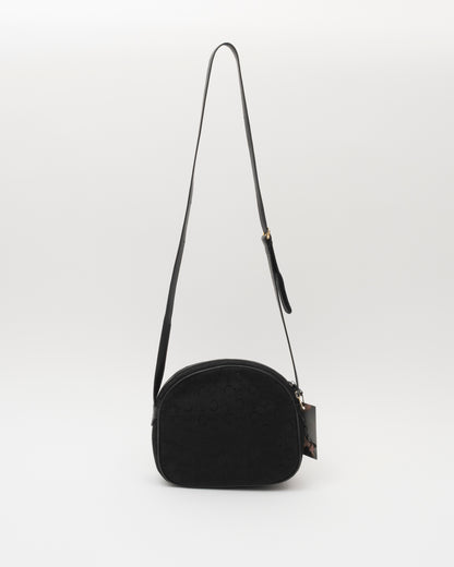 90s CELINE C Macadam Black Crossbody Bag