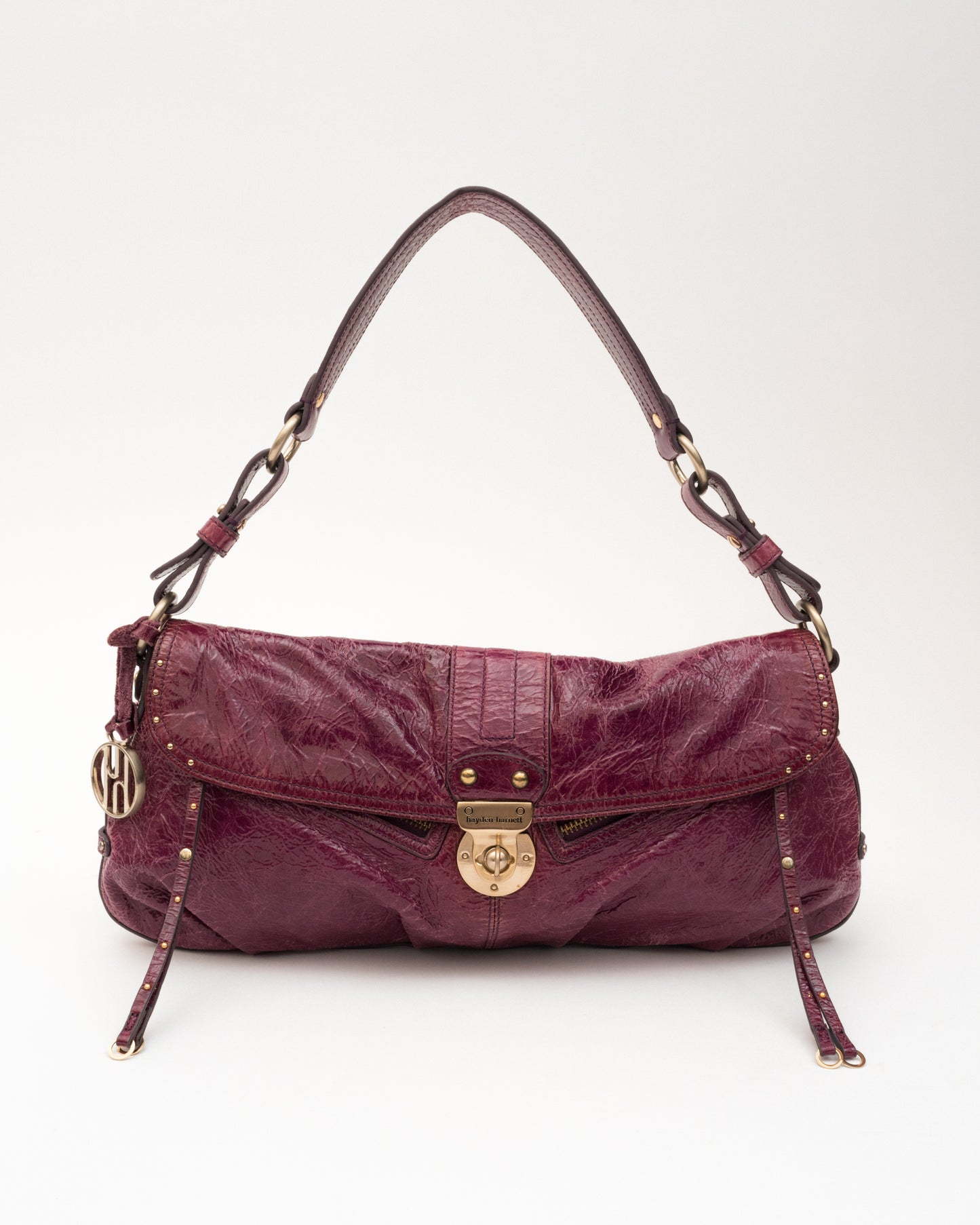 VTG HAYDEN HARNETT Pink Patent Leather Hobo Bag