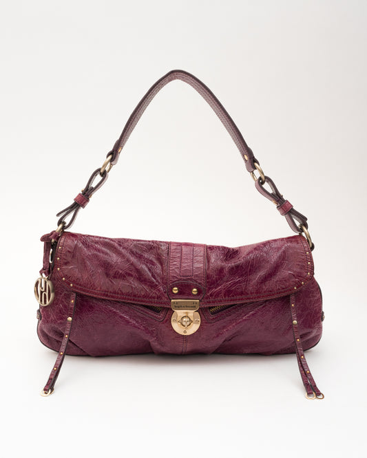 VTG HAYDEN HARNETT Pink Patent Leather Hobo Bag