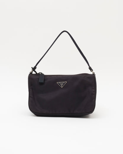90s PRADA Tessuto Plum Mini Bag