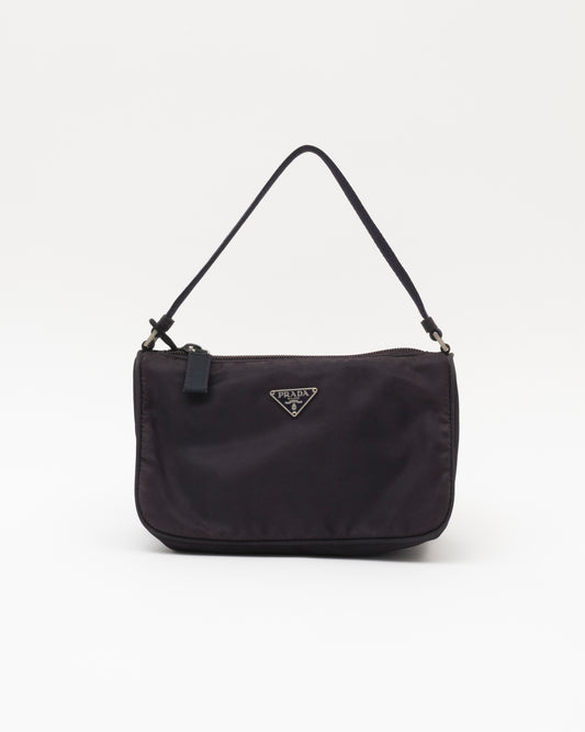 90s PRADA Tessuto Plum Mini Bag