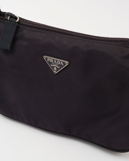 90s PRADA Tessuto Plum Mini Bag