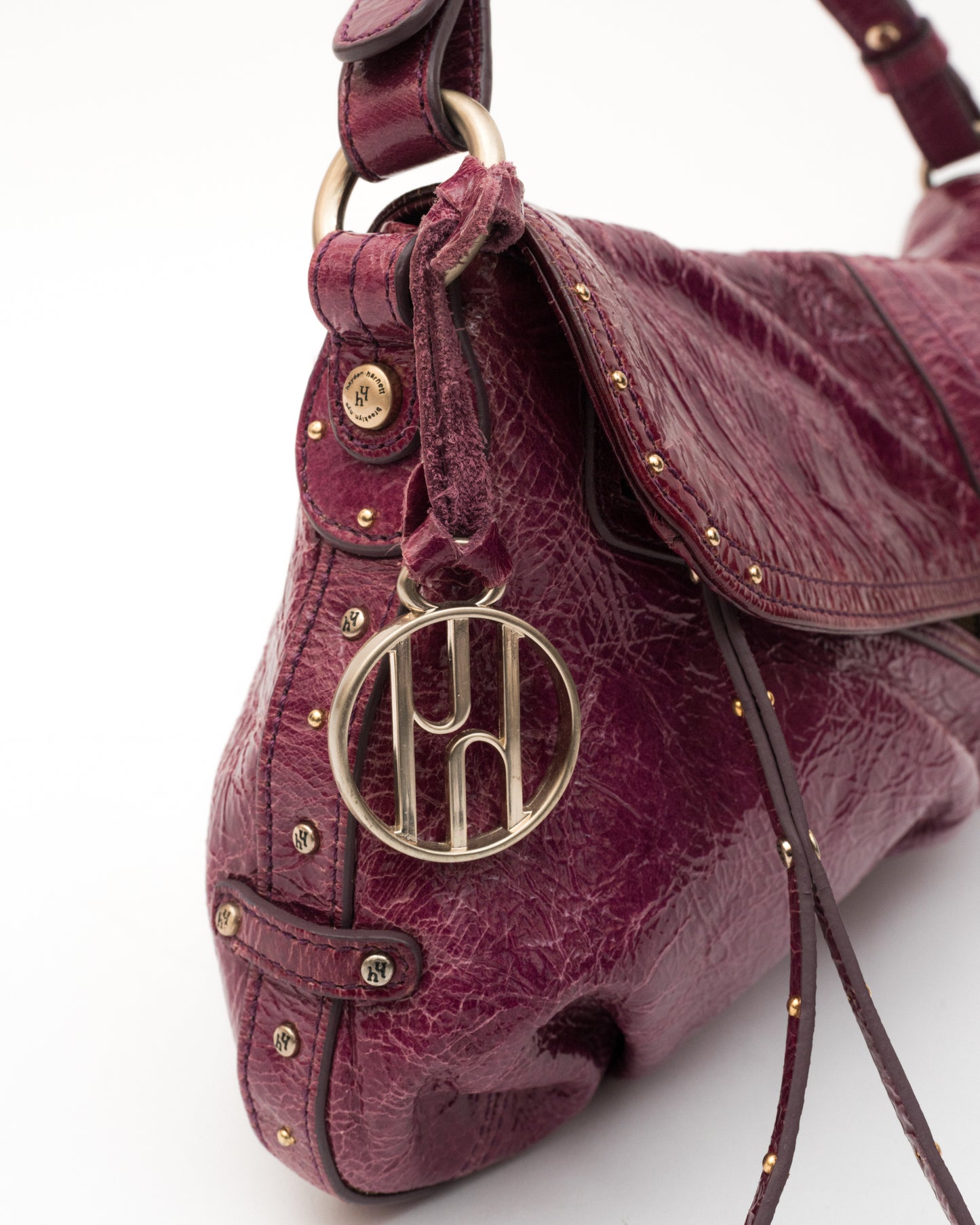 VTG HAYDEN HARNETT Pink Patent Leather Hobo Bag