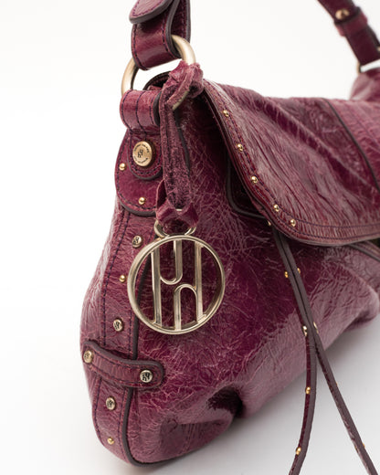 VTG HAYDEN HARNETT Pink Patent Leather Hobo Bag