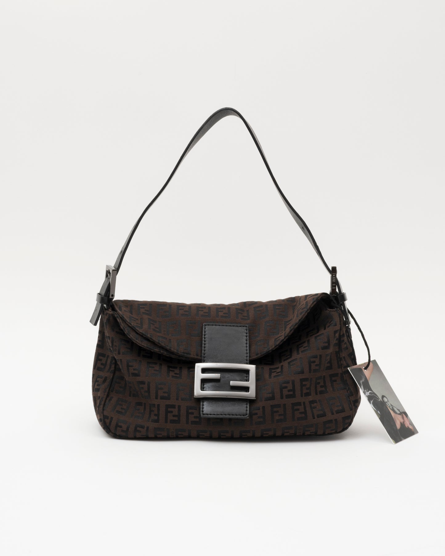 2000s FENDI Zucca Mamma Baguette Shoulder Bag
