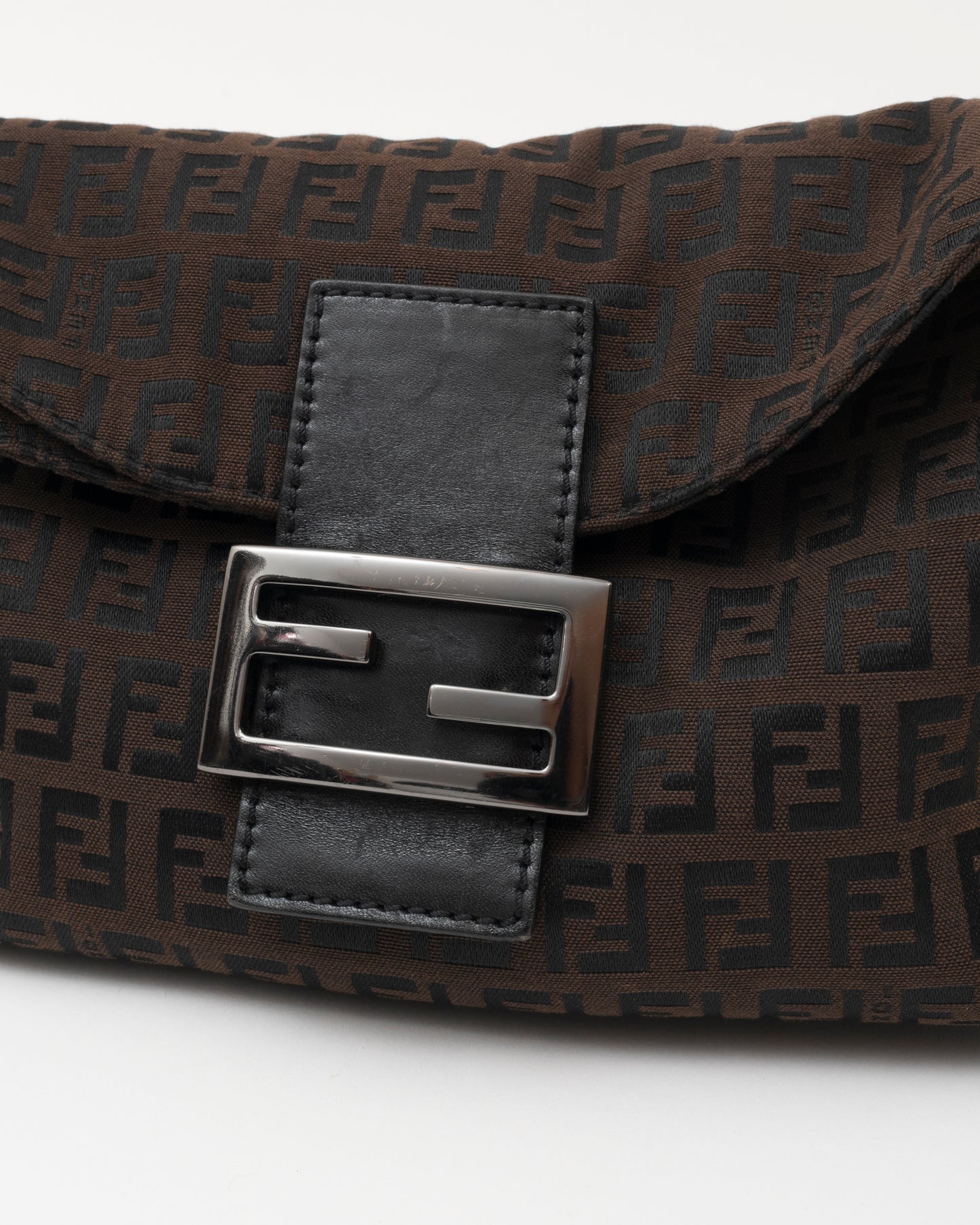 2000s FENDI Zucca Mamma Baguette Shoulder Bag