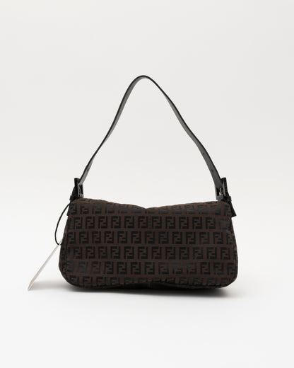 2000s FENDI Zucca Mamma Baguette Shoulder Bag