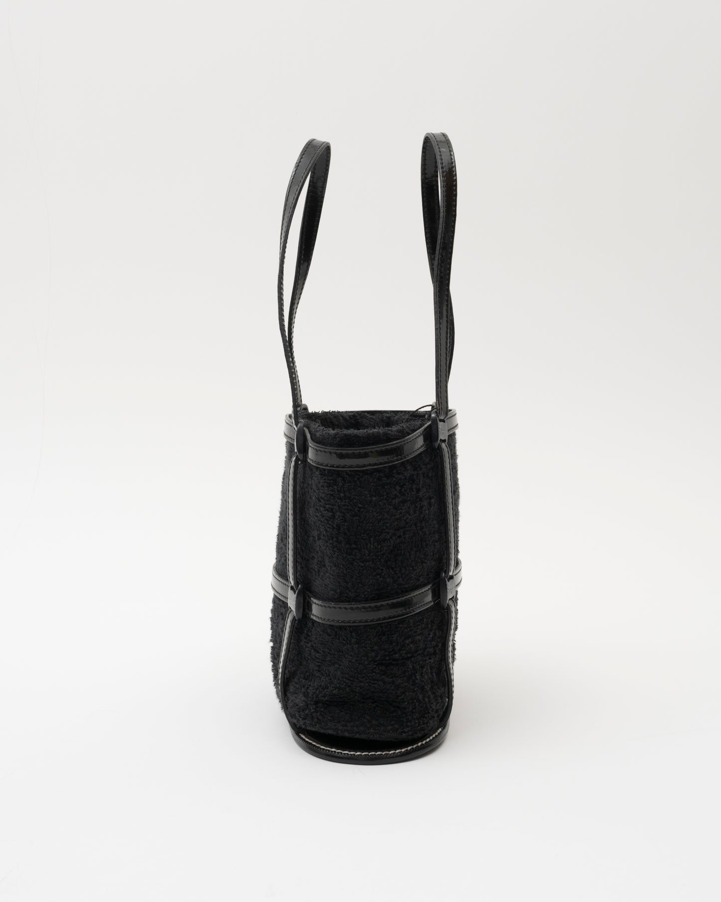 2000s SALVATORE FERRAGAMO 2in1 Terry Cloth Cage Bag