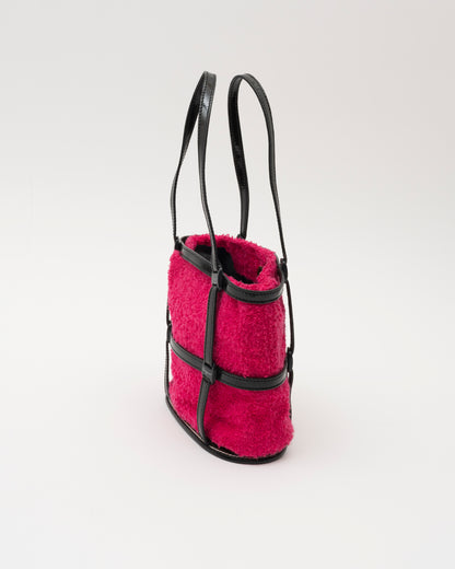 2000s SALVATORE FERRAGAMO 2in1 Terry Cloth Cage Bag