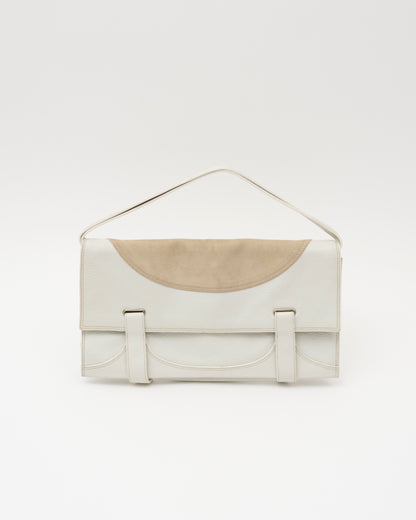 2000s MIU MIU Ivory Leather Envelope Bag