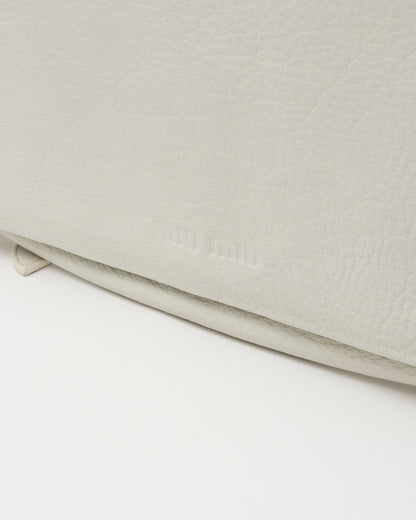 2000s MIU MIU Ivory Leather Envelope Bag