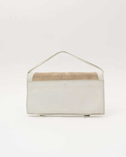 2000s MIU MIU Ivory Leather Envelope Bag