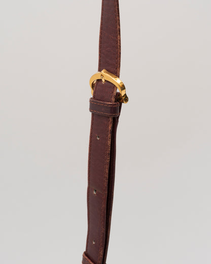 80s CARTIER Burgundy Leather Shoulder Bag (as is)